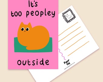 Too Peopley Outside postcard