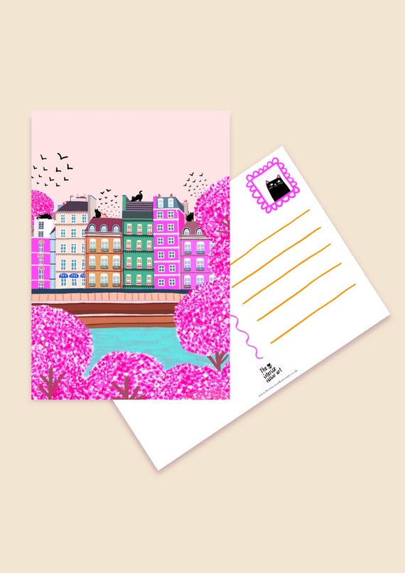 Cats In Paris postcard