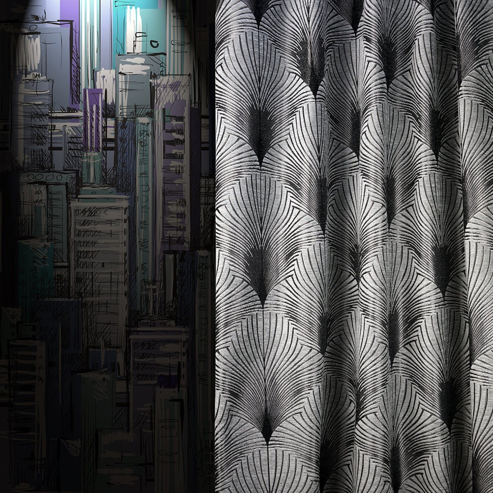 New York Brooklyn Fabric by Fibre Naturelle Etsy