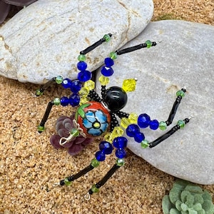 Christmas Beaded Spider Ornament: Holiday Tree Decoration
