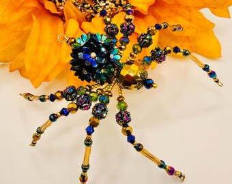 Christmas Spider Ornament - Handmade Beaded Holiday Décor Inspired by the Christmas Legend