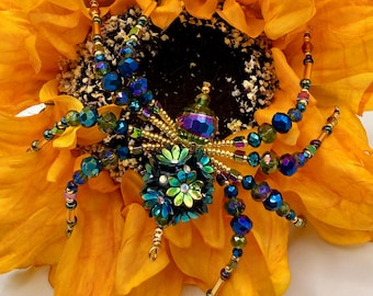 Christmas Spider Ornament - Handmade Beaded Holiday Décor Inspired by the Christmas Legend