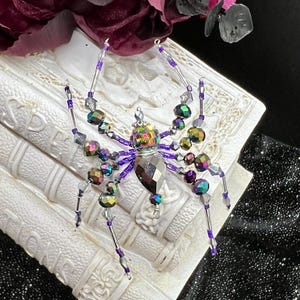 Christmas Spider Ornament Beaded Spider