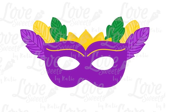 Mardi Gras Mask Cookie Cutter with or without cutout