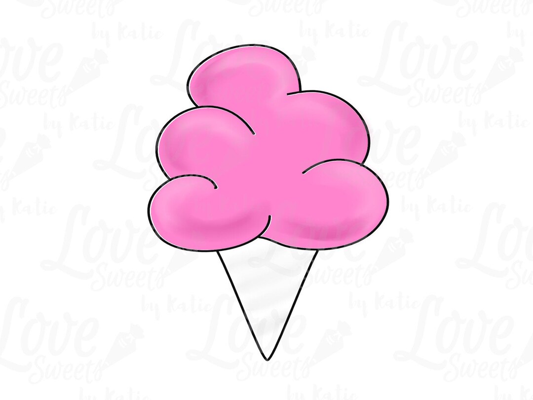 Cotton Candy Cookie Cutter Etsy