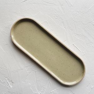 Long Oval Ceramic Catchall Tray | 12