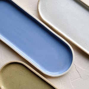 Long Oval Ceramic Catchall Tray | 12