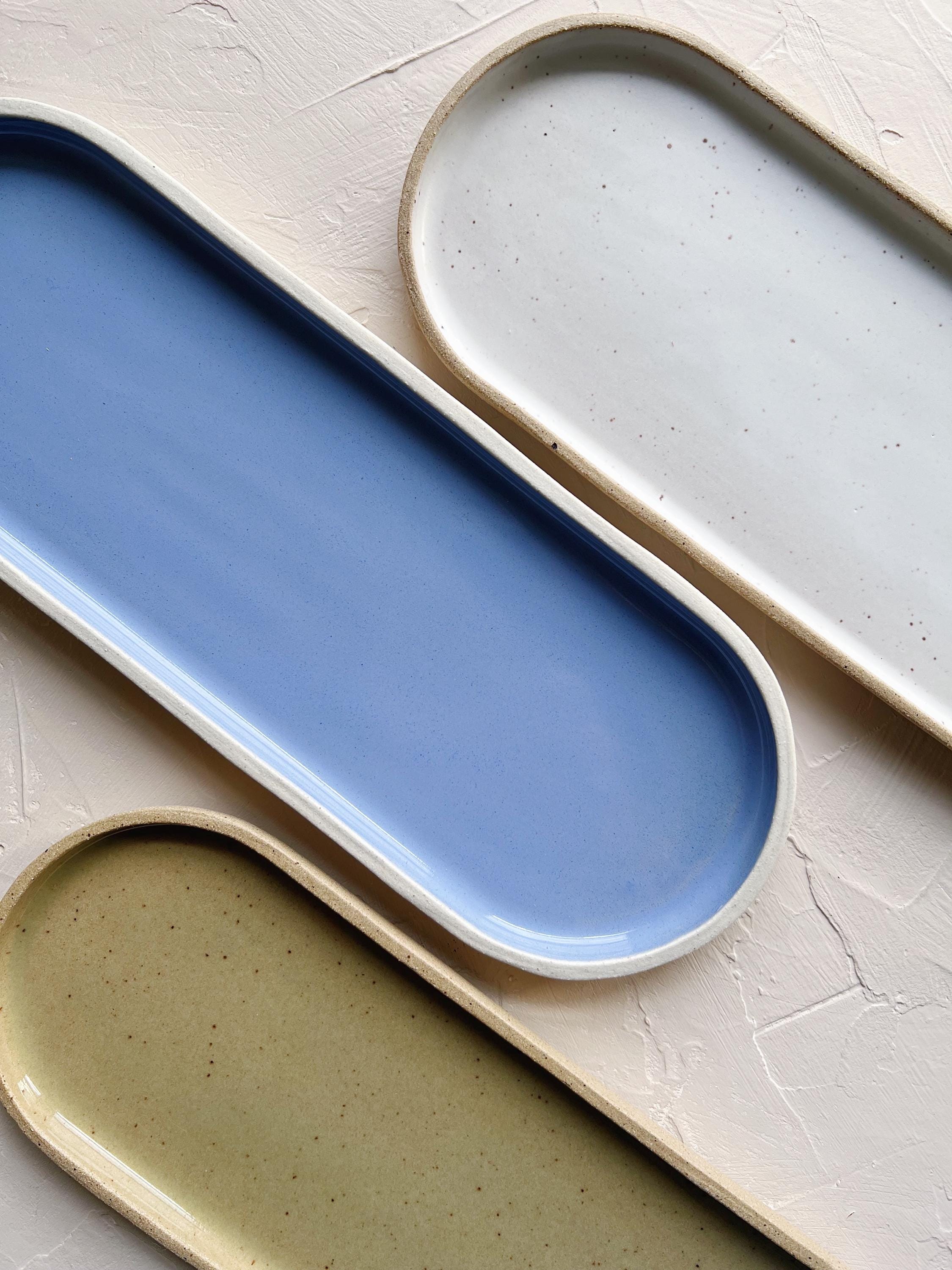 Long Oval Ceramic Catchall Tray | 12