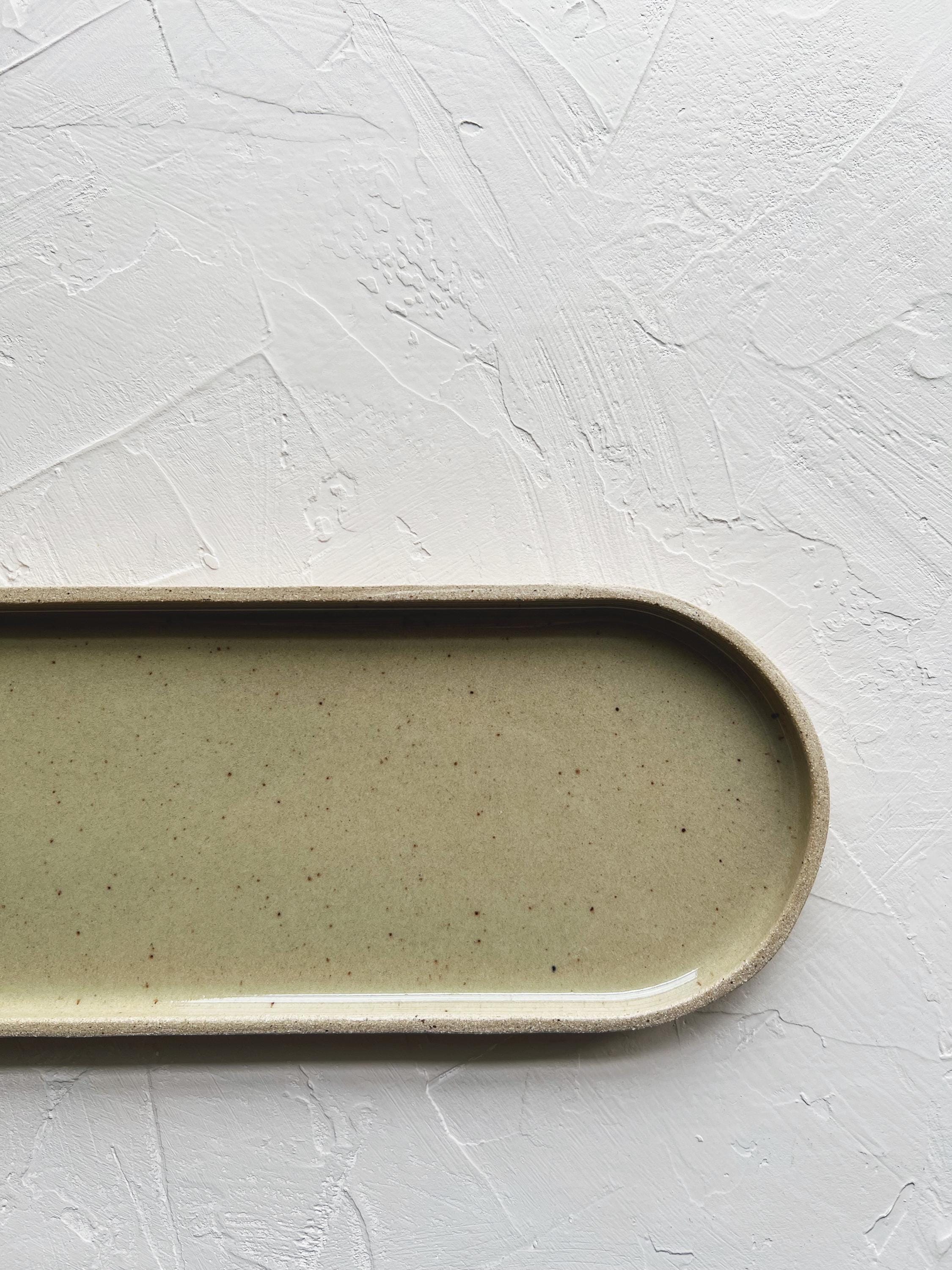 Long Oval Ceramic Catchall Tray | 12