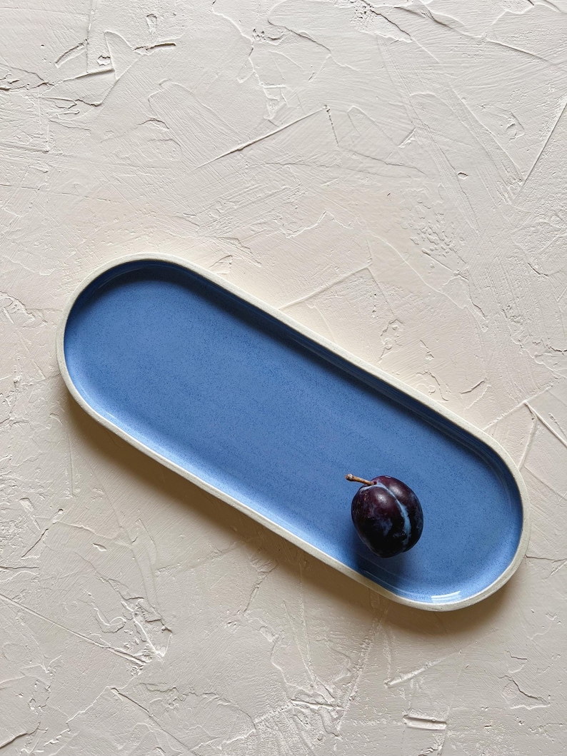 Long Oval Ceramic Catchall Tray | 12