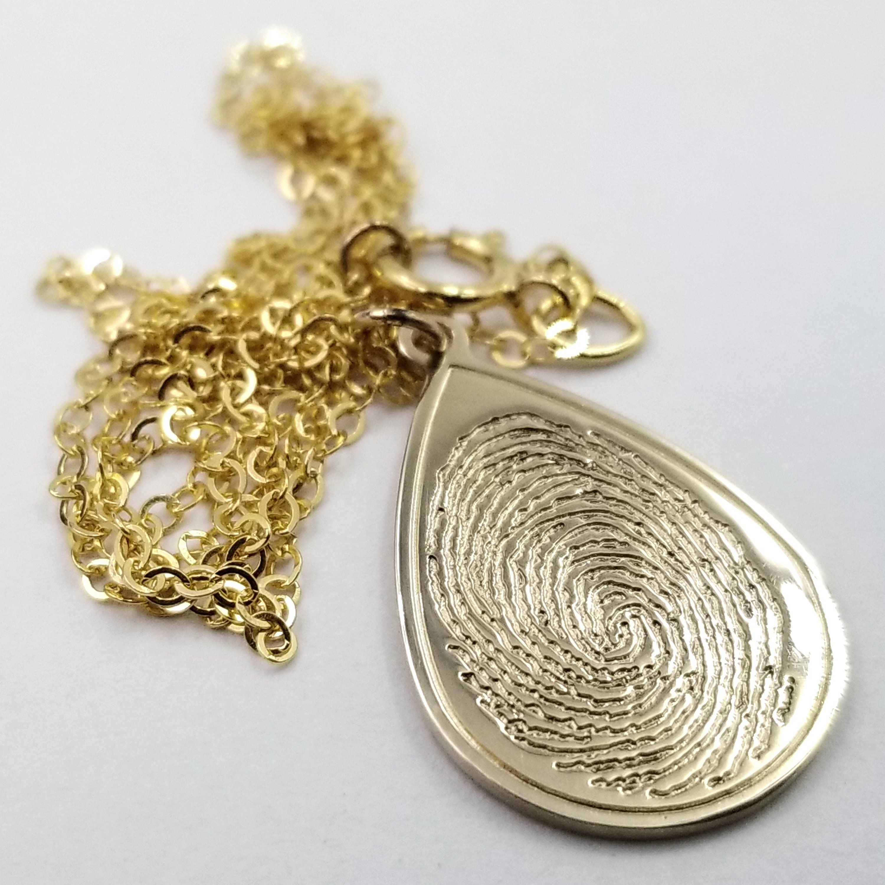 10ky Teardrop Memorial pendant 10k solid yellow gold with Etsy