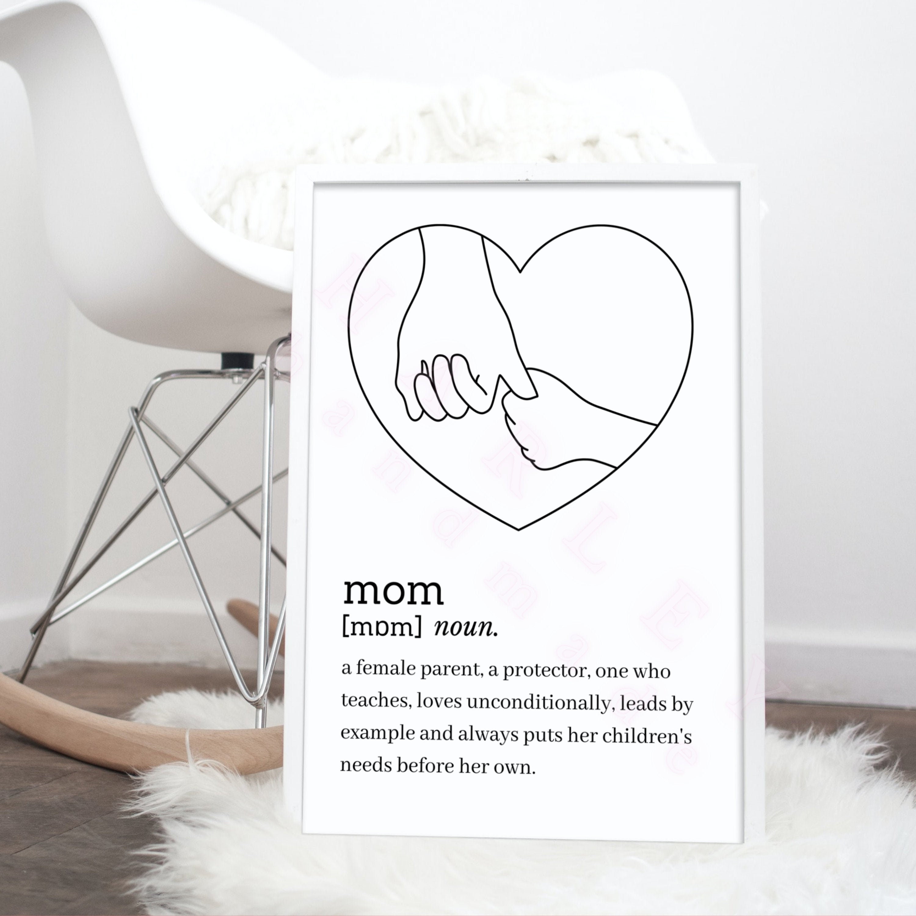 Mom Dictionary Definition Print Pinky Promise Birthday Etsy