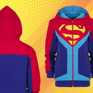 Jon Kent (Superboy) inspired zip-up hoodie