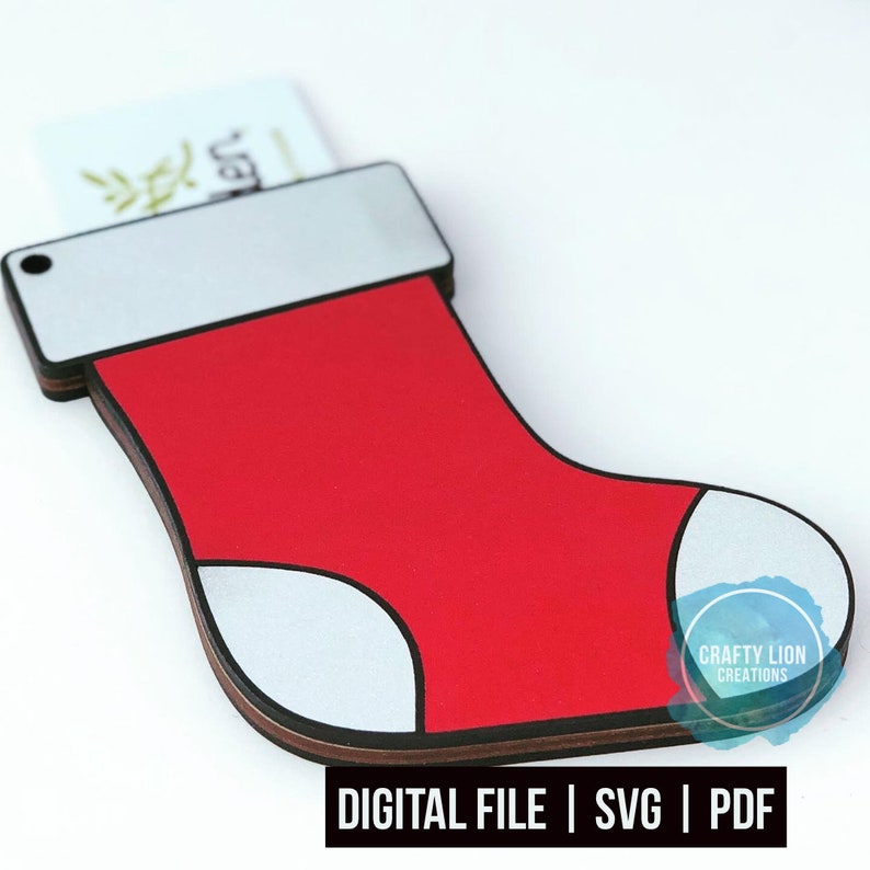 Digital Stocking Gift Card Holder File Christmas Ornament Etsy