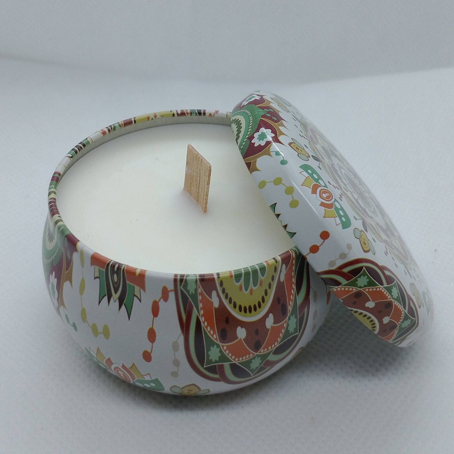 Bougie Sans Parfum - Mèche en Bois 100 % Naturelle