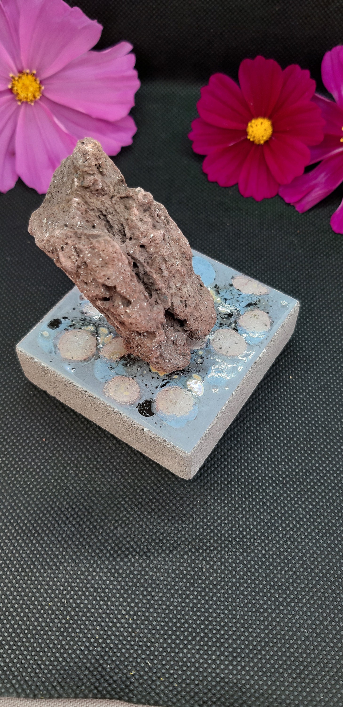 Diffuseur Naturel et Écologique d'huiles Essentielles - Pierre Volcanique d'auvergne Émaillée 100 % 