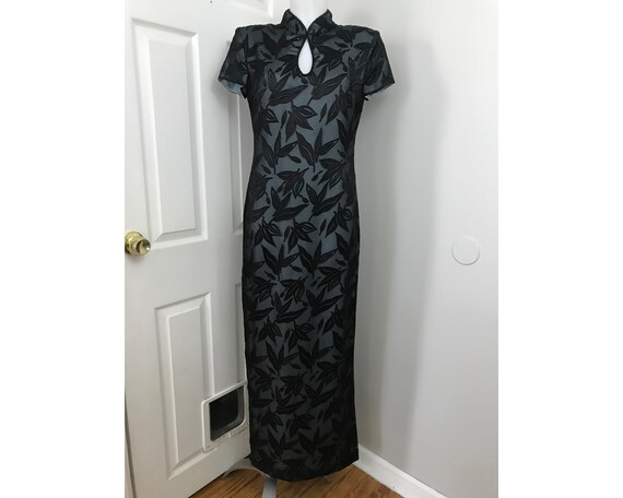 Vintage 90’s mandarin collar maxi dress