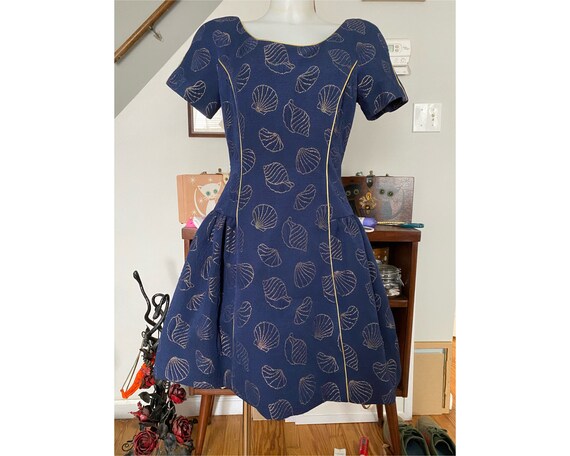 Vintage Scaasi Evenings nautical dress