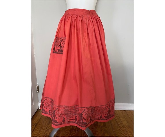 Vintage Dutch novelty print skirt