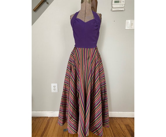 Vintage 1940’s Rainbow Skirt Dress