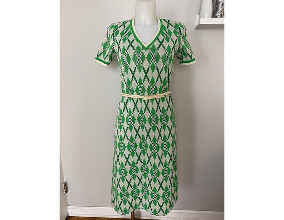 Vintage Kimberly argyle knit dress