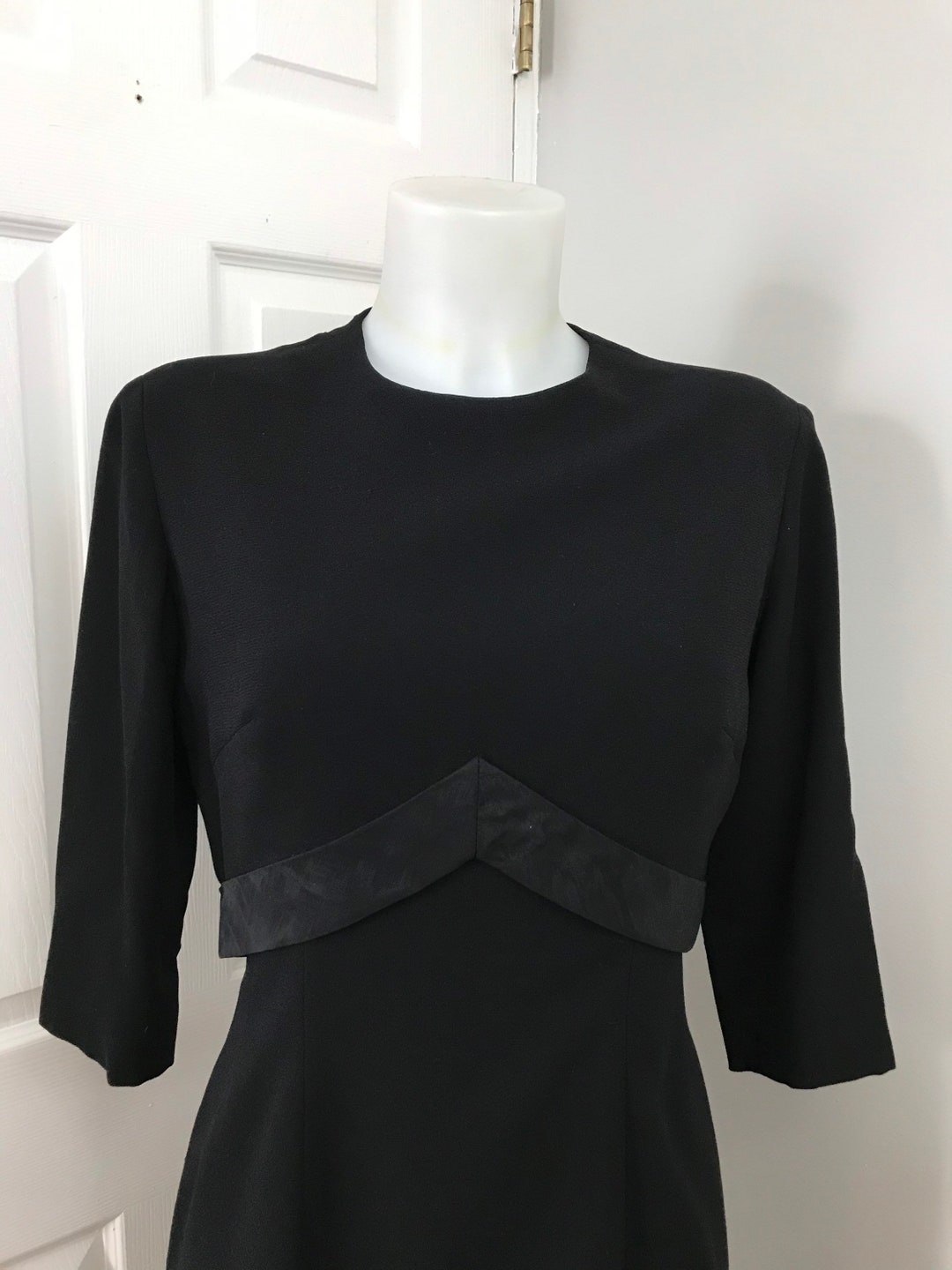 Vintage Black Layered Wiggle Dress - Etsy