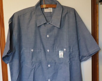 Vintage Montgomery Ward Chambray Dhirt XL NOS