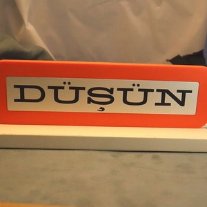 Vintage IBM Think Sign Turkish Dusun Red-Orange Original Box