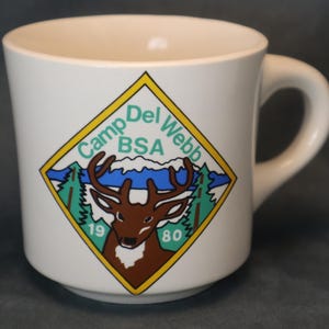 Vintage Boy Scout Camp Del Webb Mug 1980