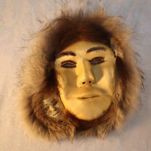 Alaska Native Fur Mask Mother & Child