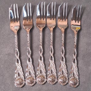 Rose Pastry Dessert Forks Sweden Hildesheimer Rose Style