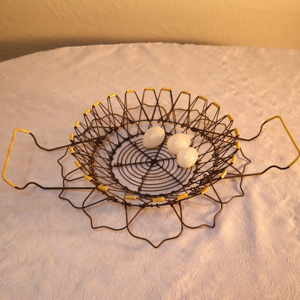 Wire Egg Basket Etsy