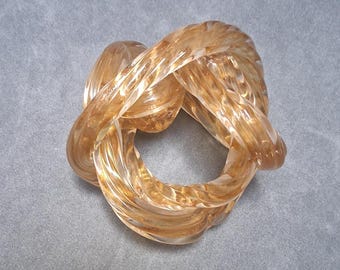 Vintage Murano Glass Knot Paperweight Aventurine Infinity Rope