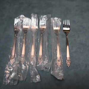 Oneida Community Vinland Salad Forks - 6 - Never Used in Wrappers