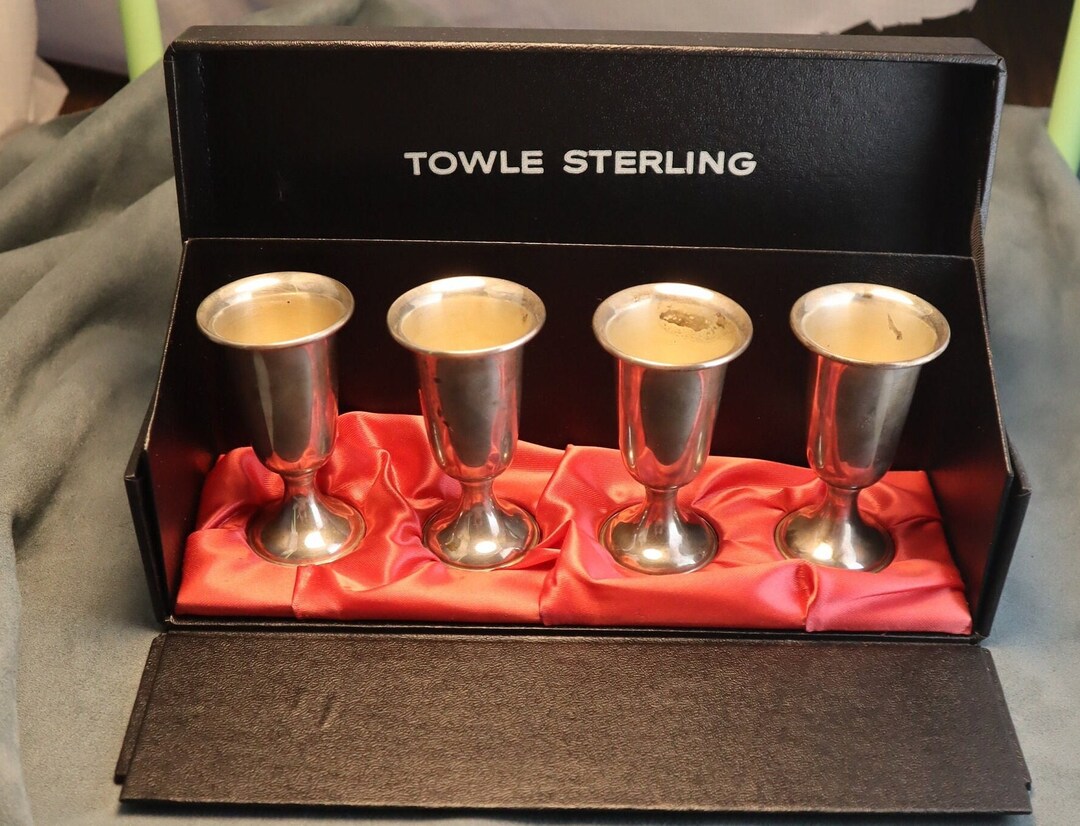 Vintage Towle Sterling Cordial Cups in Case - Etsy