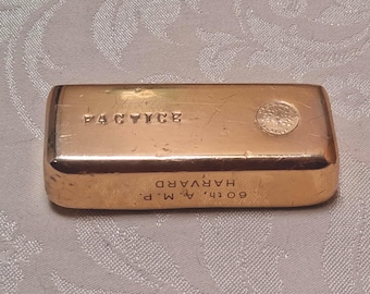 Gold Bar Harvard Paperweight Vintage Factice A.M.P. Anniversary