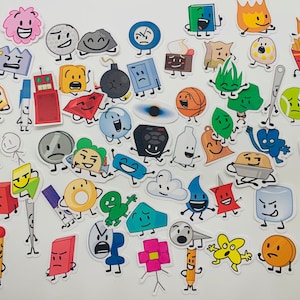 PRE ORDER Battle for BFDI (Battle For Dream Island) (bfb) Sticker Pack (Ships weekend of 4/18)