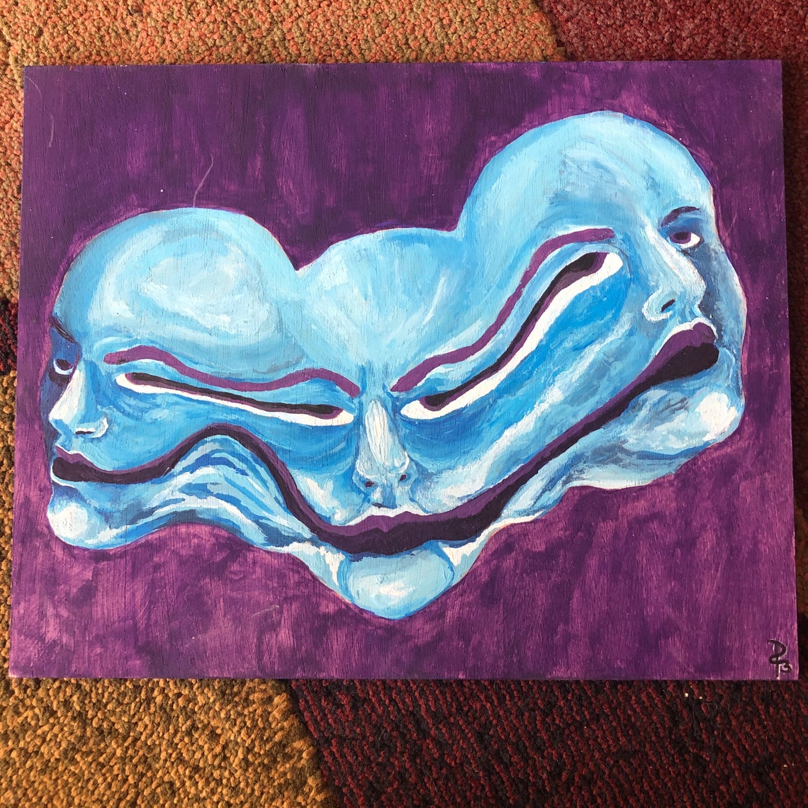 Stretched Face Paintings Etsy