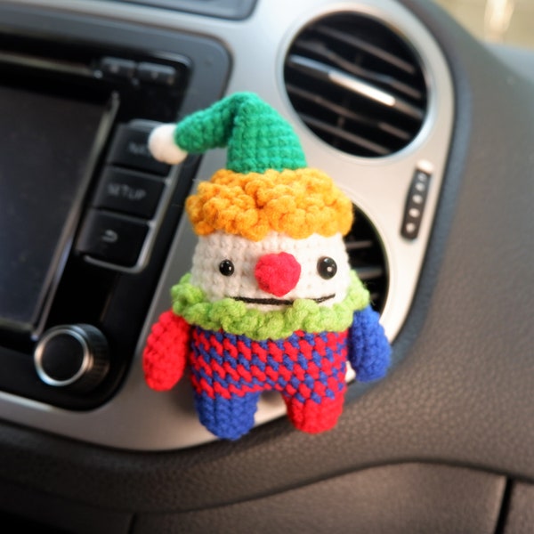 Crochet Clown Doll Car Vent Clip, Car Air Freshener Diffuser, Anime Car Accessories for Women/Teen/Men, Cute Car Interior Decor