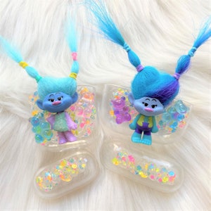 Leuke gedecodeerde AirPods-hoes, Trolls AirPods-hoes, kawaii siliconen AirPod-hoes, kleurrijke Airpods 2/Pro-hoes, leuke AirPods-hoes voor de zomer