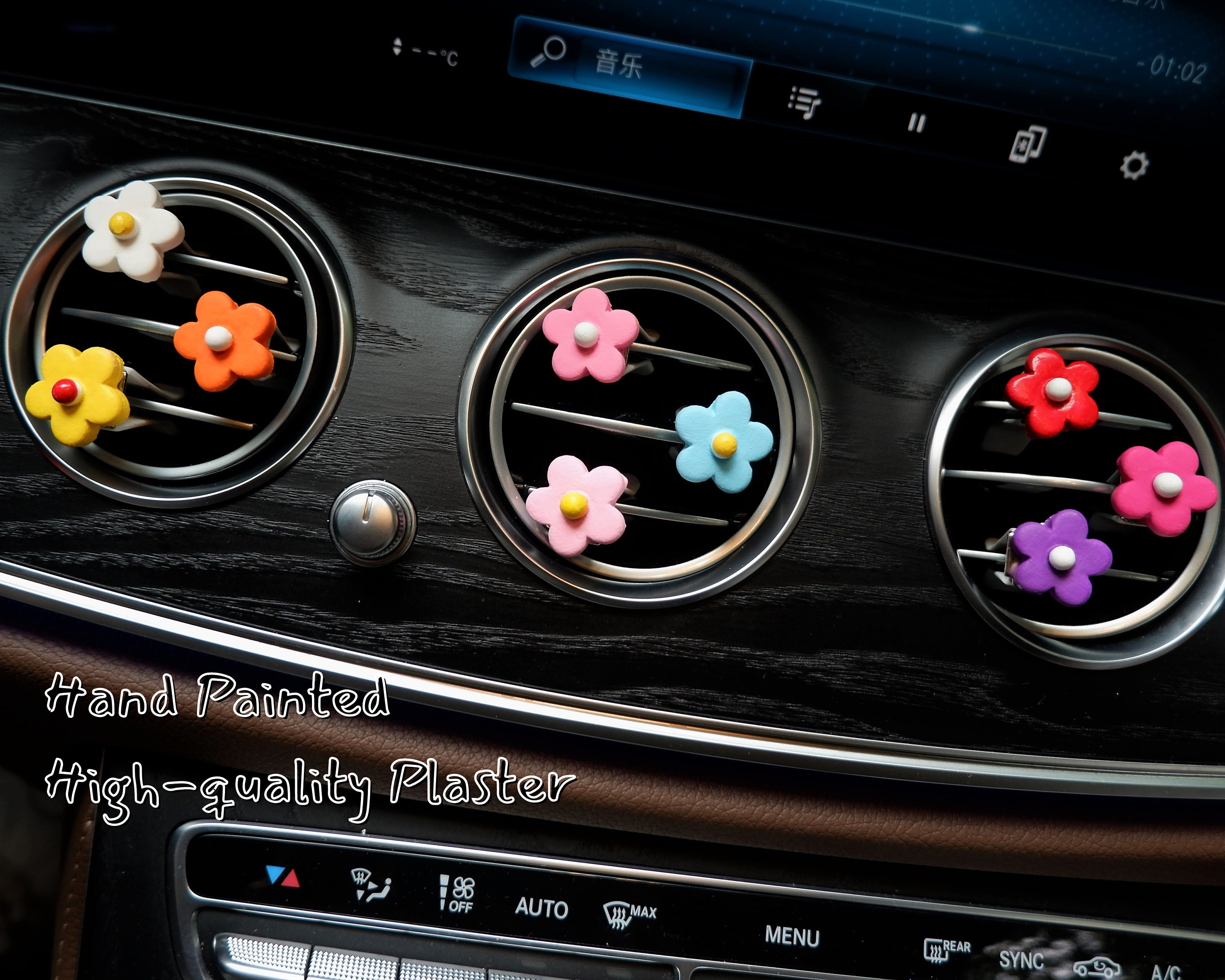 12pcs 6pcs 4pcs Daisy Car Vent Clip Rainbow Daisy Car Air Freshener Cute Interior Car Accessories for Women teens Flower Car Magnet Etsy