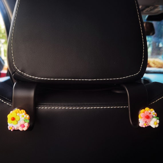2 Ganci Per Poggiatesta Auto In Pelle – Portaborse Universali Per Sedili – Organizer Auto - 3