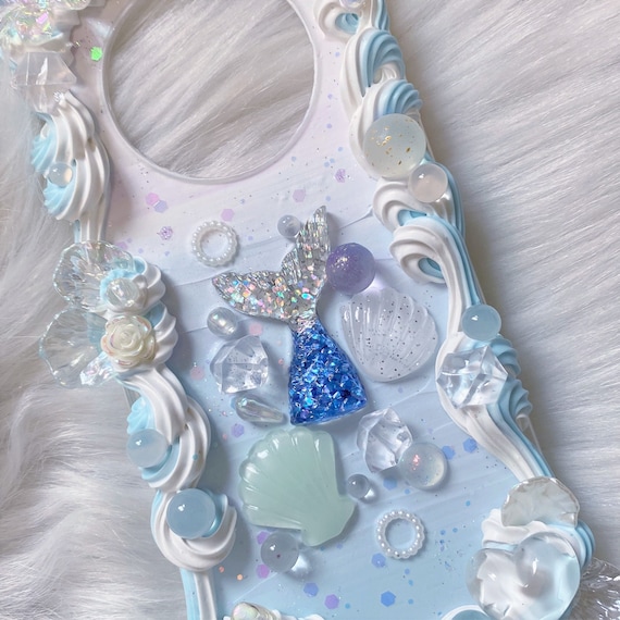 Decoden Phone Case, Mermaid tail/Glitter/Seashell Phone Case, Aesthetic 3D Phone Case, Custom Phone Case for iPhone 14/15/16 Pro Max, Galaxy
