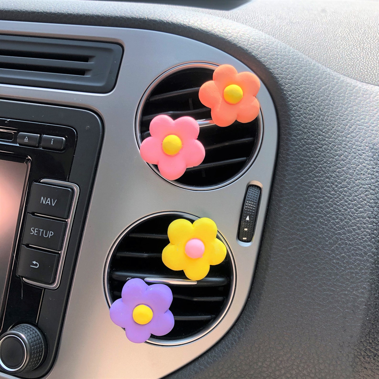 4Pcs Car Vent Clips Cute Flowers Car Accessories for Women Etsy