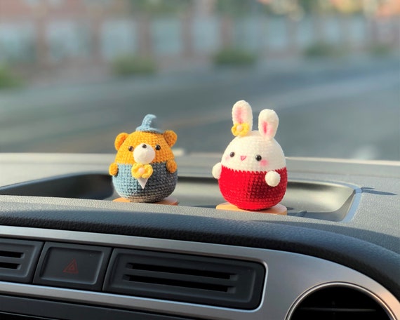 Animals Cute Car Decor Decorations Bobblehead Car Accessories Cute Car  Interior Home Desk Ornaments Gifts For Women Girls Teens 