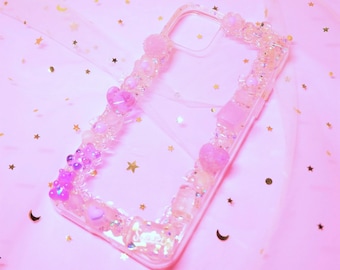 Decoden Phone Case, Gummy Bear/Sweets/Jelly/Glitter Phone Case, bedazzled Phone Case, Custom Phone Case for iPhone 13/14/15/16/17, Samsung