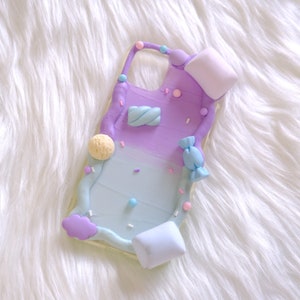 Custom Decoden Phone Case, Cute Marshmallow Phone Case, Kawaii 3D Phone Case, Ombre Phone Case for iPhone 12/13/14/15/16, Google, Galaxy