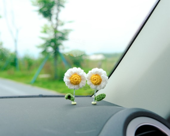 Yellow Daisy Flower Valve Stem Caps for Car, Yellow Car Accessories, Cute  Floral Plant Car Accessories, Cute Yellow Daisy Car Accessories 