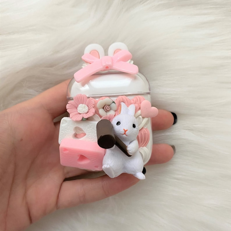 Decoden AirPods Case, Bunny AirPods Case, AirPods 1/2/3/4/Pro/Pro 2 Case, Custom AirPod Case, Anime AirPods Case, Cute Airpods Case image 5