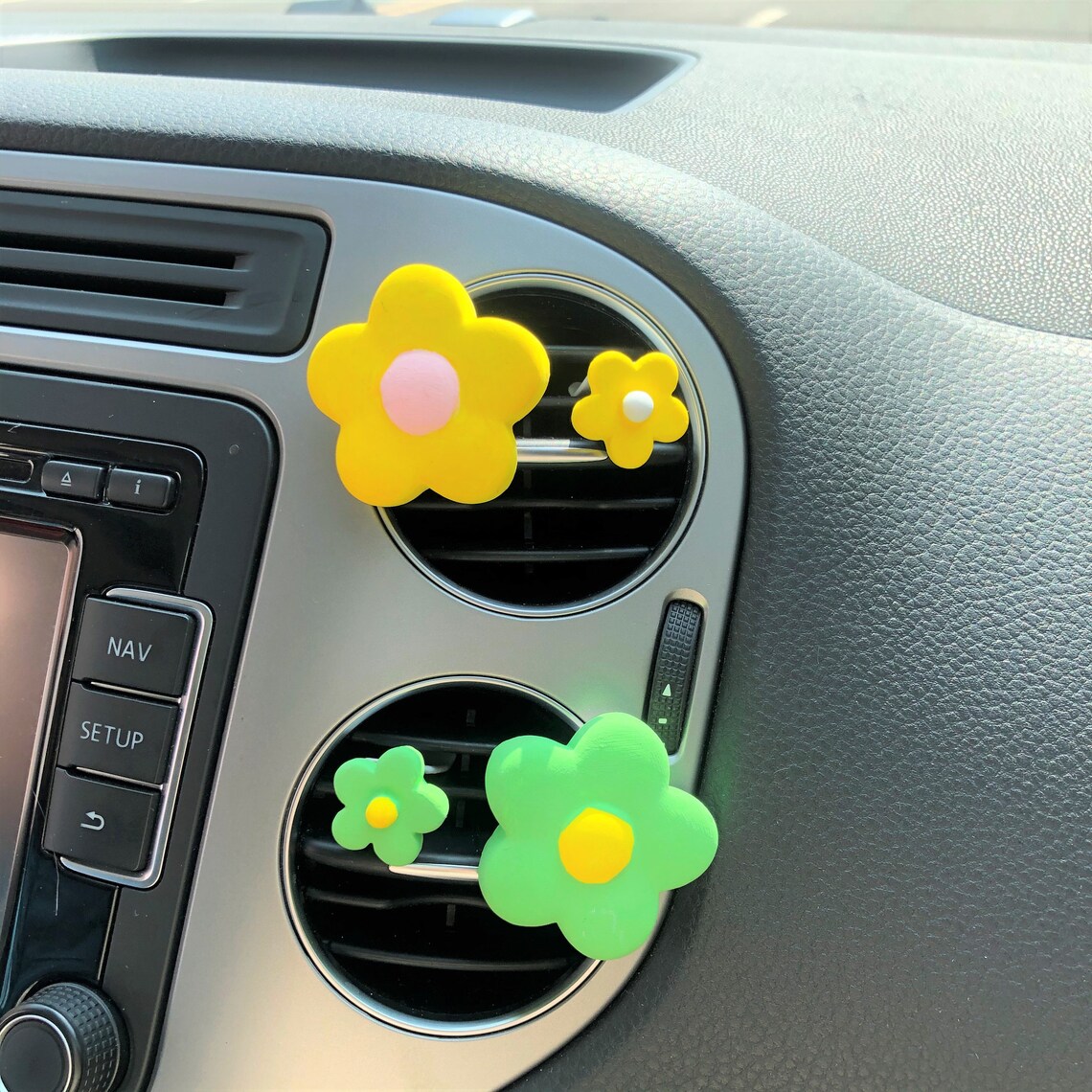 4Pcs Car Air Freshener Vent Clips Cute Pastel Flower Car Etsy